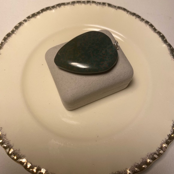 💛 Vintage Beautiful rare even pattern, heart shaped natural blood stone. - Picture 4 of 6